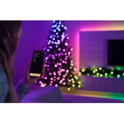 Twinkly - LED RGBW Świąteczna dekoracja GARLAND 50xLED 2,7 m Wi-Fi z możliwością ściemniania