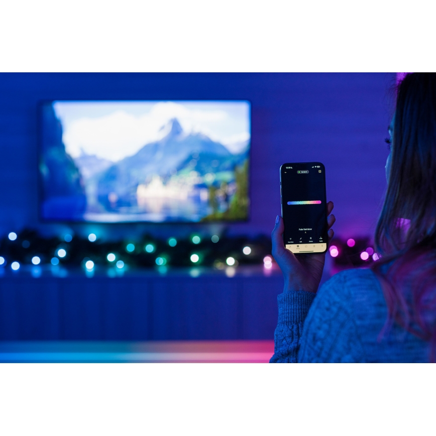 Twinkly - LED RGBW Świąteczna dekoracja GARLAND 50xLED 2,7 m Wi-Fi z możliwością ściemniania