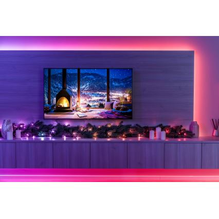 Twinkly - LED RGBW Świąteczna dekoracja GARLAND 50xLED 2,7 m Wi-Fi z możliwością ściemniania
