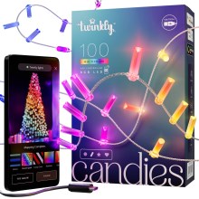 Twinkly - LED RGB Ściemnialny łańcuch bożonarodzeniowy  CANDIES 100xLED 8 m USB Wi-Fi