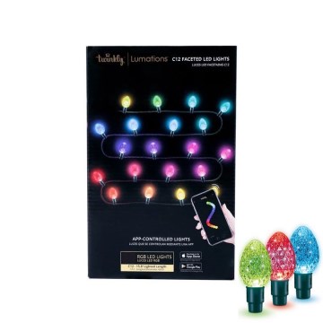 Twinkly - LED RGB Ściemnialny zewnętrzny łańcuch bożonarodzeniowy FACETED 80xLED 26,5 m IP44 Wi-Fi