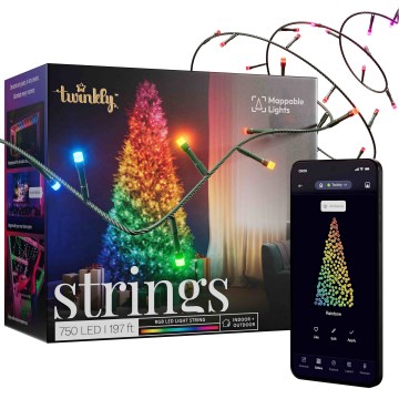 Twinkly - LED RGB Ściemnialny zewnętrzny Łańcuch świąteczny STRINGS 750xLED 63,5m IP44 Wi-Fi