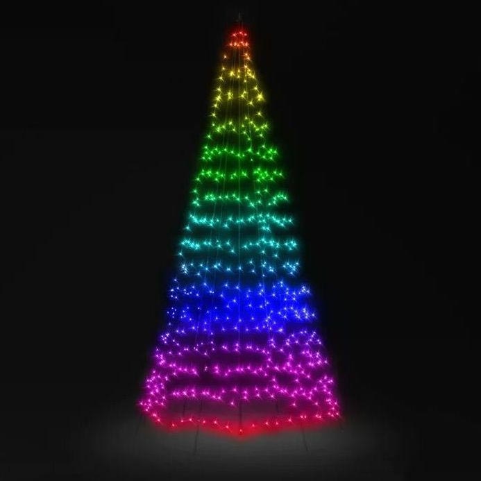 Twinkly - LED RGBW ściemnialna zewnętrzna choinka LIGHT TREE 450xLED 3m IP44 Wi-Fi