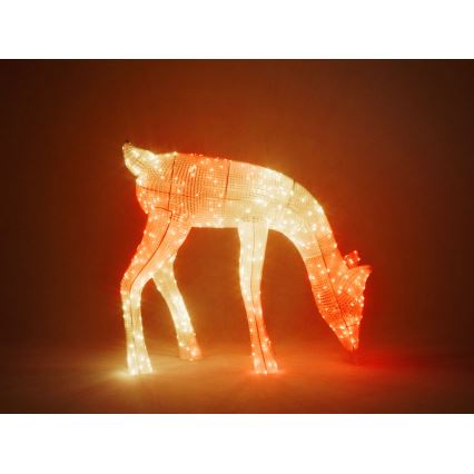 Twinkly - LED RGBW Ściemnialny zewnętrzny świąteczny renifer REINGEERS 160xLED IP44 Wi-Fi