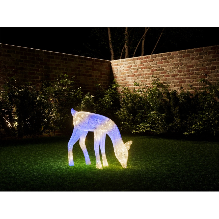Twinkly - LED RGBW Ściemnialny zewnętrzny świąteczny renifer REINGEERS 160xLED IP44 Wi-Fi