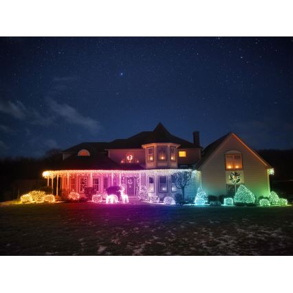 Twinkly - LED RGBW Ściemnialny zewnętrzny świąteczny renifer REINGEERS 160xLED IP44 Wi-Fi