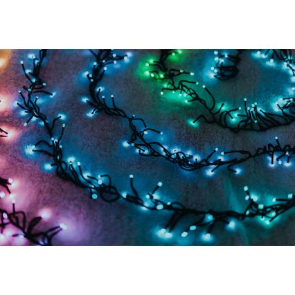 Twinkly - LED RGBW Ściemnialny zewnętrzny Łańcuch świąteczny CLUSTER 400xLED 9,5m IP44 Wi-Fi