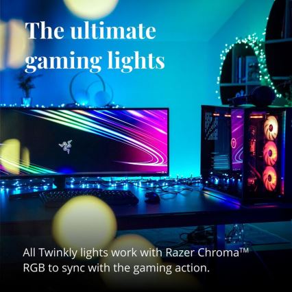 Twinkly - LED RGBW Ściemnialny zewnętrzny Łańcuch świąteczny CLUSTER 400xLED 9,5m IP44 Wi-Fi