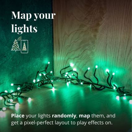 Twinkly - LED RGBW Ściemnialny zewnętrzny Łańcuch świąteczny CLUSTER 400xLED 9,5m IP44 Wi-Fi