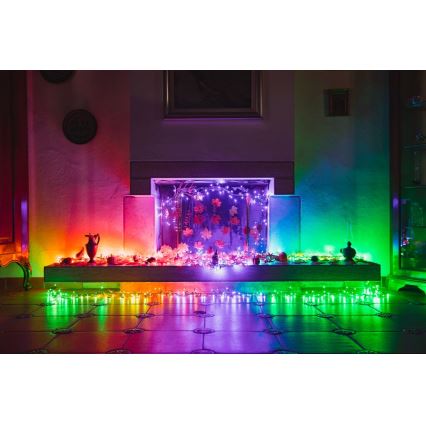 Twinkly - LED RGB Ściemnialny zewnętrzny łańcuch bożonarodzeniowy CLUSTER 400xLED 9,5m IP44 Wi-Fi