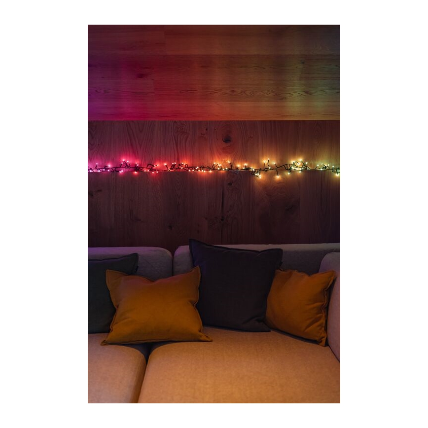 Twinkly - LED RGB Ściemnialny zewnętrzny łańcuch bożonarodzeniowy CLUSTER 400xLED 9,5m IP44 Wi-Fi