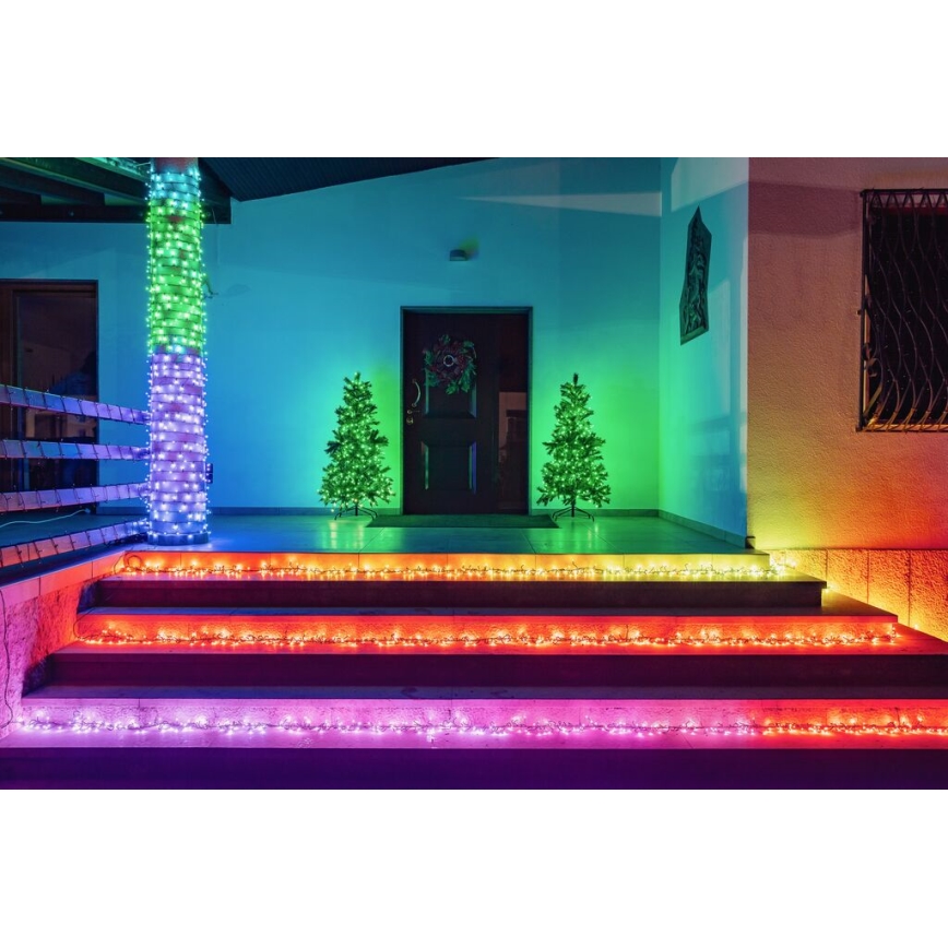Twinkly - LED RGB Ściemnialny zewnętrzny łańcuch bożonarodzeniowy CLUSTER 400xLED 9,5m IP44 Wi-Fi