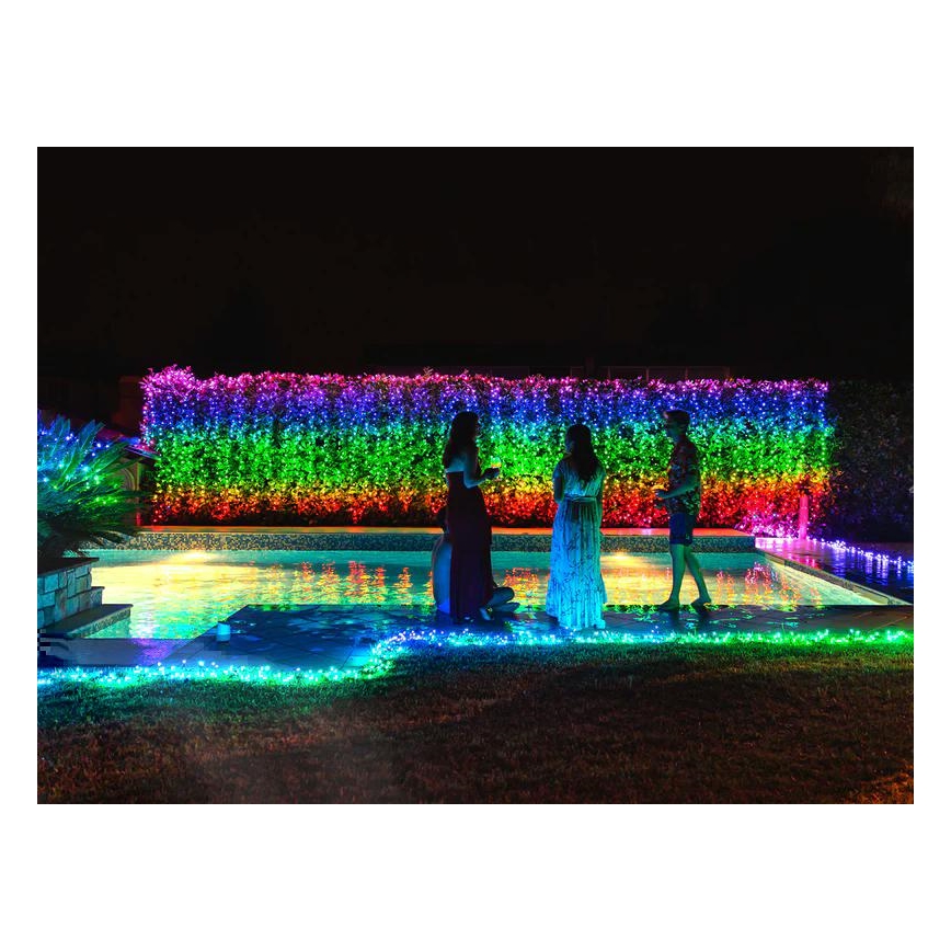 Twinkly - LED RGB Ściemnialny zewnętrzny łańcuch bożonarodzeniowy CLUSTER 400xLED 9,5m IP44 Wi-Fi