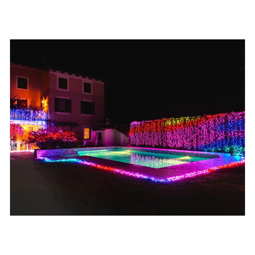 Twinkly - LED RGB Ściemnialny zewnętrzny łańcuch bożonarodzeniowy CLUSTER 400xLED 9,5m IP44 Wi-Fi