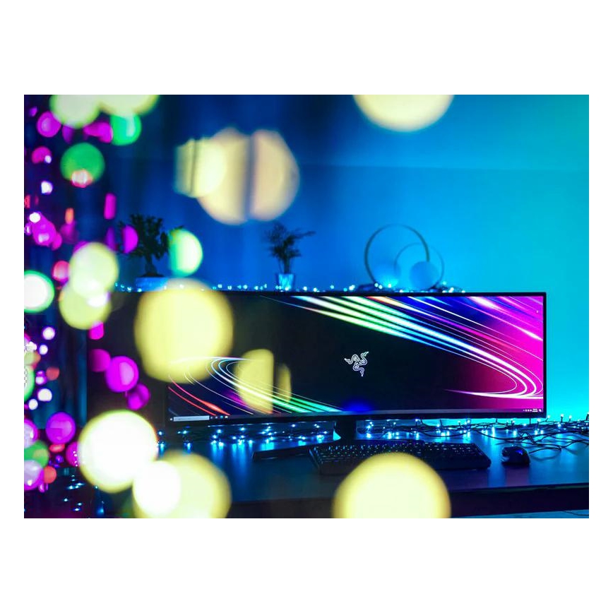 Twinkly - LED RGB Ściemnialny zewnętrzny łańcuch bożonarodzeniowy CLUSTER 400xLED 9,5m IP44 Wi-Fi