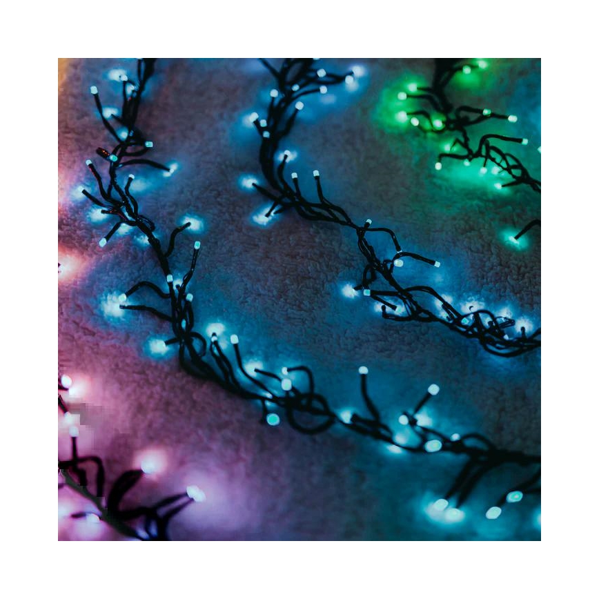 Twinkly - LED RGB Ściemnialny zewnętrzny łańcuch bożonarodzeniowy CLUSTER 400xLED 9,5m IP44 Wi-Fi