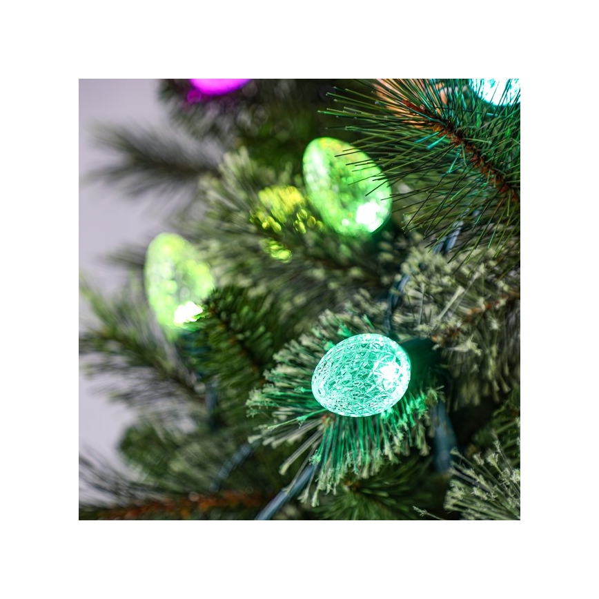 Twinkly - LED RGB Ściemnialny zewnętrzny łańcuch bożonarodzeniowy FACETED 40xLED 14,5 m IP44 Wi-Fi
