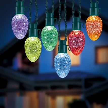 Twinkly - LED RGB Ściemnialny zewnętrzny łańcuch bożonarodzeniowy FACETED 40xLED 14,5 m IP44 Wi-Fi