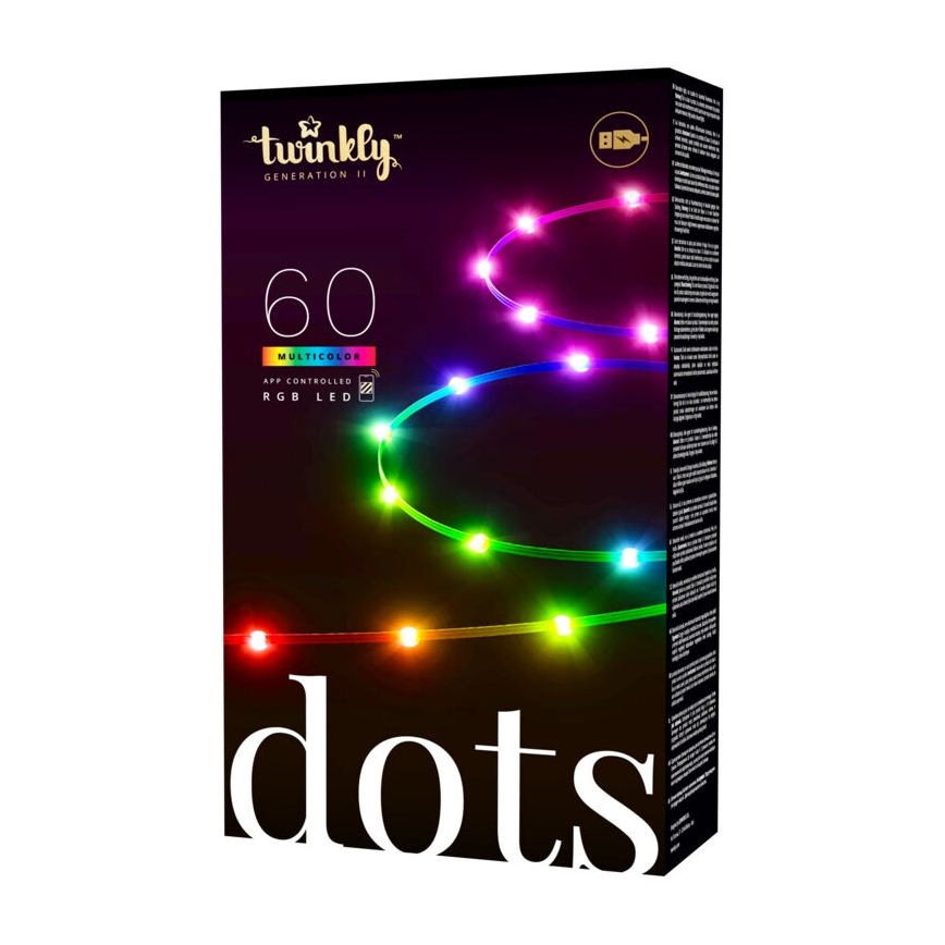 Twinkly - LED RGB Taśma ściemnialna DOTS 60xLED 3 m Wi-Fi USB