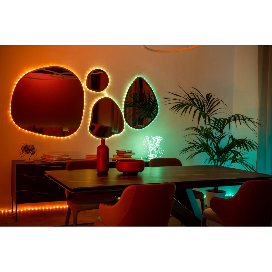 Twinkly - LED RGB ściemnialny łańcuch DOTS 60 diod LED 7 m USB Wi-Fi