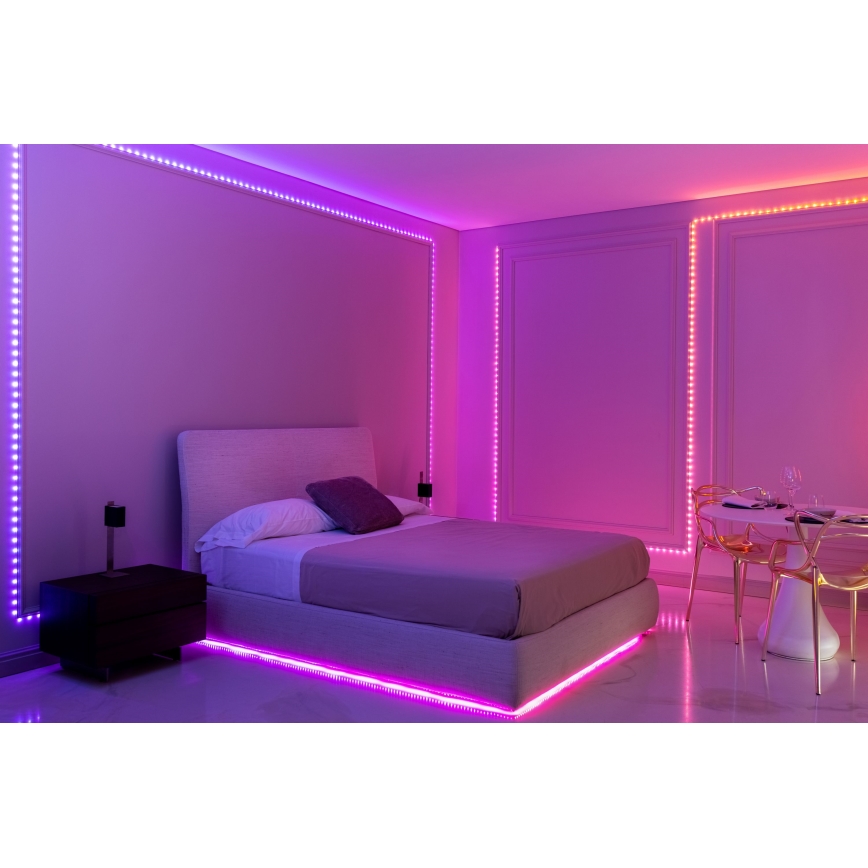 Twinkly - LED RGB ściemnialny łańcuch świąteczny DOTS, 60 diod LED, 7 m, USB, Wi‑Fi
