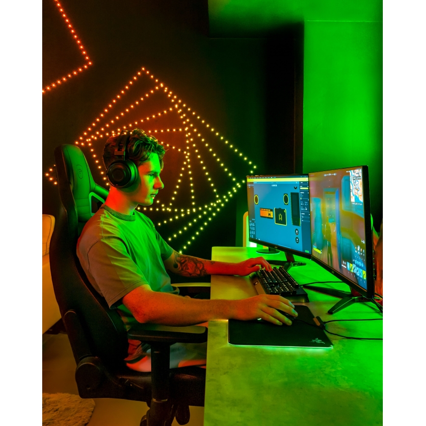 Twinkly - LED RGB ściemnialny łańcuch świąteczny DOTS 60 diod LED 7 m USB Wi-Fi