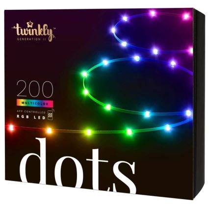 Twinkly - LED RGB zewnętrzna taśma ściemnialna DOTS 200xLED 10 m IP44 WiFi