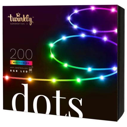 Twinkly - LED RGB zewnętrzna taśma ściemnialna DOTS 200xLED 10 m IP44 Wi-Fi