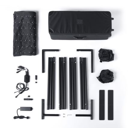 Twinkly - LED RGBW ściemnialna muzyczna zewnętrzna ściana świetlna LIGHTWALL 1120xLED 2,6x2,7 m IP44 Wi-Fi + Music Dongle