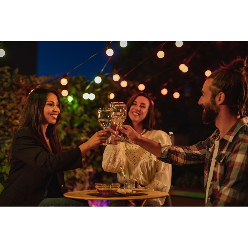 Twinkly - LED RGB Ściemnialny zewnętrzny łańcuch ozdobny FESTOON 20xLED 14m IP44 Wi-Fi