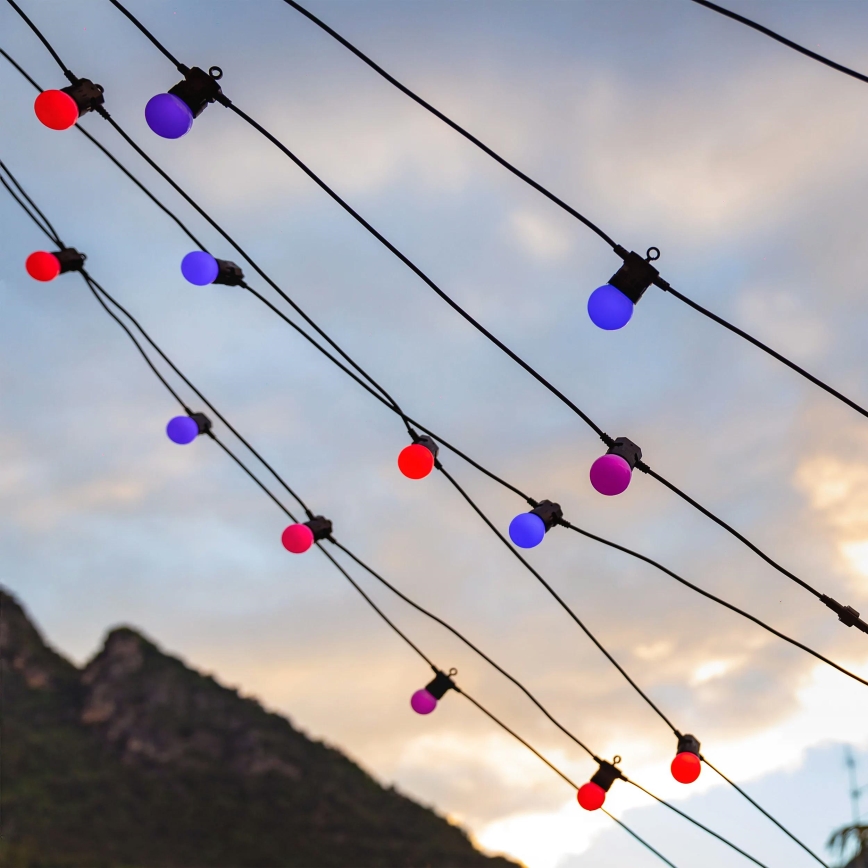 Twinkly - LED RGB Ściemnialny zewnętrzny łańcuch ozdobny FESTOON 20xLED 14m IP44 Wi-Fi