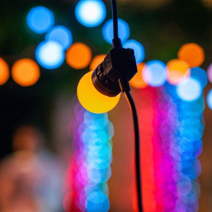 Twinkly - LED RGB Ściemnialny zewnętrzny łańcuch ozdobny FESTOON 20xLED 14m IP44 Wi-Fi