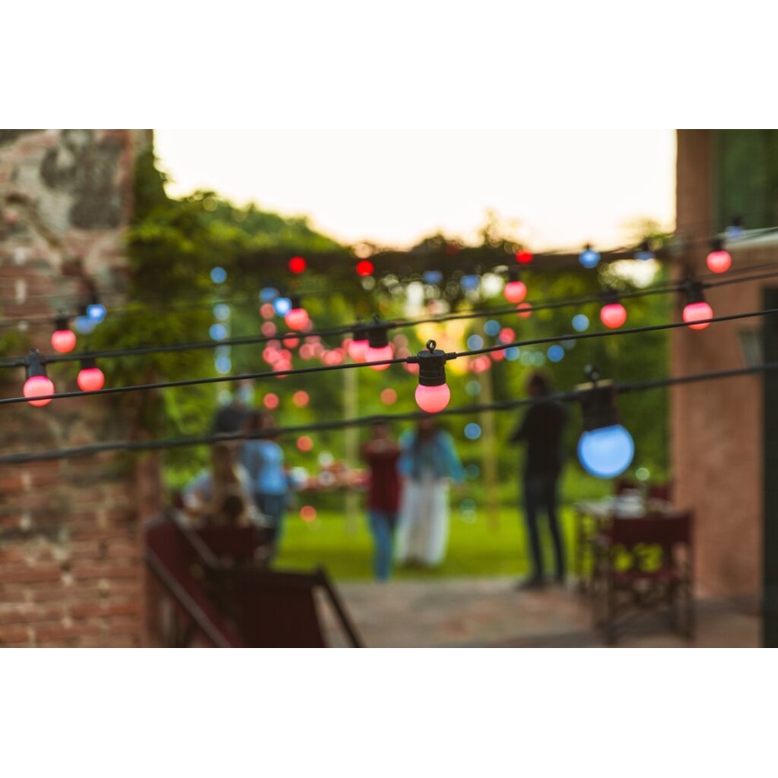Twinkly - LED RGB Ściemnialny zewnętrzny łańcuch ozdobny FESTOON 20xLED 14m IP44 Wi-Fi
