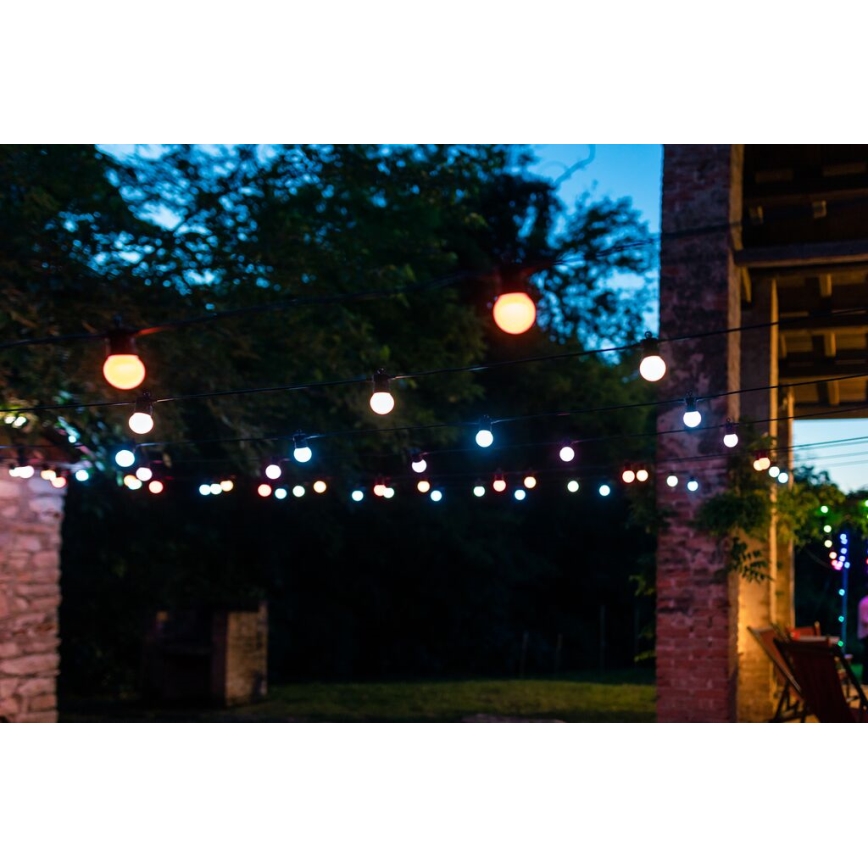 Twinkly - LED RGB Ściemnialny zewnętrzny łańcuch ozdobny FESTOON 20xLED 14m IP44 Wi-Fi
