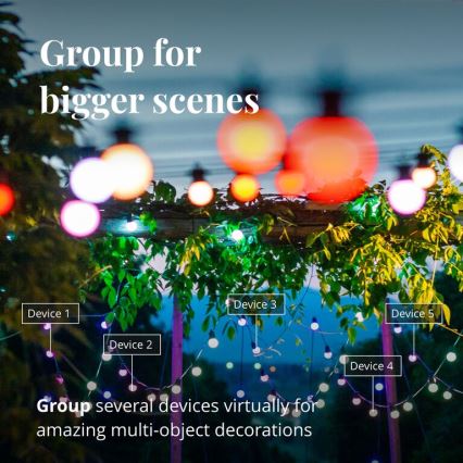 Twinkly - LED RGB Ściemnialny zewnętrzny łańcuch ozdobny FESTOON 20xLED 14m IP44 Wi-Fi