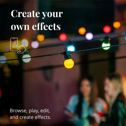 Twinkly - LED RGB Ściemnialny zewnętrzny łańcuch ozdobny FESTOON 20xLED 14m IP44 Wi-Fi