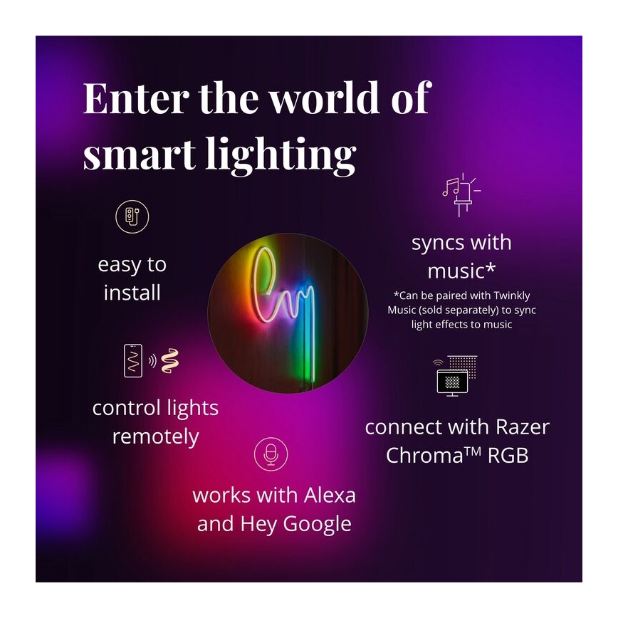 Twinkly - LED RGB Taśma ściemnialna FLEX 200xLED 2 m Wi-Fi