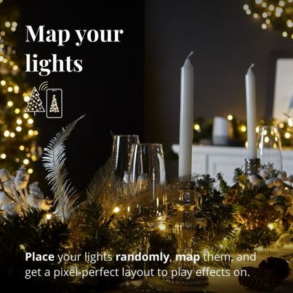 Twinkly - LED RGBW Ściemnialna bożonarodzeniowa dekoracja PRE-LIT GARLAND 50xLED 3,15 m Wi-Fi