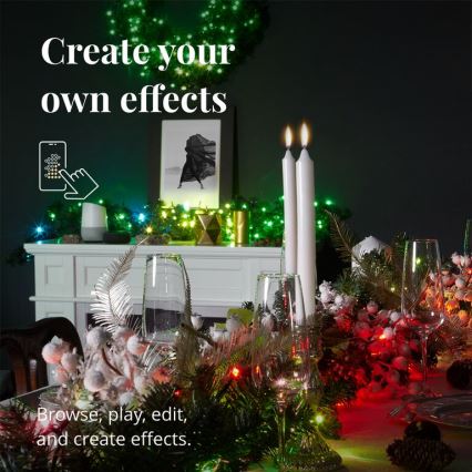 Twinkly - LED RGBW Ściemnialna bożonarodzeniowa dekoracja PRE-LIT GARLAND 50xLED 3,15 m Wi-Fi