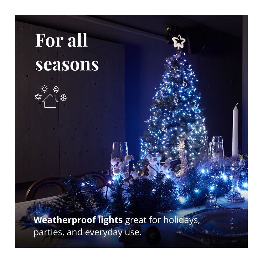 Twinkly - LED RGBW Ściemnialna bożonarodzeniowa dekoracja PRE-LIT GARLAND 50xLED 3,15 m Wi-Fi