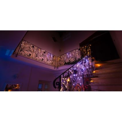 Twinkly - LED Ściemnialna zewnętrzna kurtyna bożonarodzeniowa ICICLE 190xLED 11,5m IP44 Wi-Fi