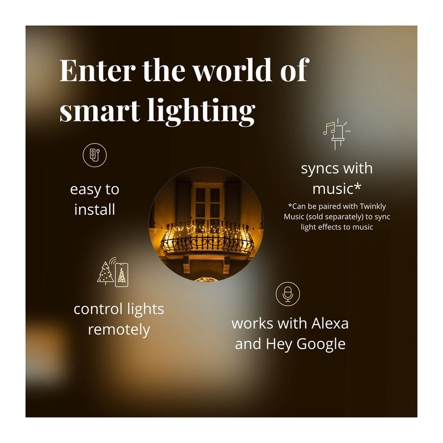 Twinkly - LED Ściemnialna zewnętrzna kurtyna bożonarodzeniowa ICICLE 190xLED 11,5m IP44 Wi-Fi