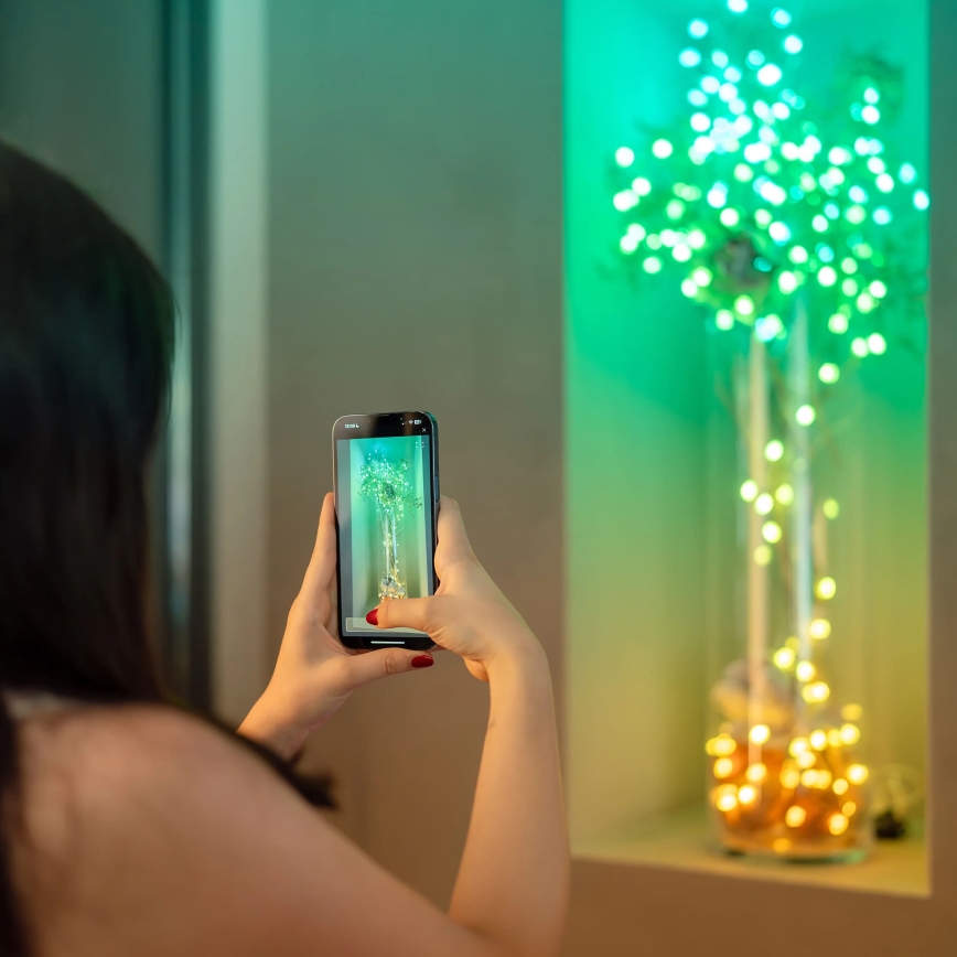 Twinkly - LED RGB Ściemnialny łańcuch świąteczny CANDIES 200xLED 14 m USB Wi-Fi