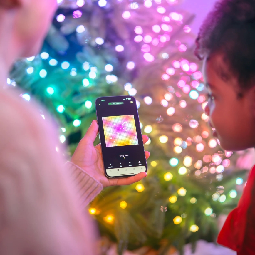 Twinkly - LED RGB Ściemnialny łańcuch świąteczny CANDIES 200xLED 14 m USB Wi-Fi