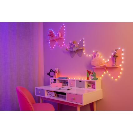 Twinkly - LED RGB Ściemnialny łańcuch bożonarodzeniowy CANDIES 100xLED 8 m USB Wi-Fi