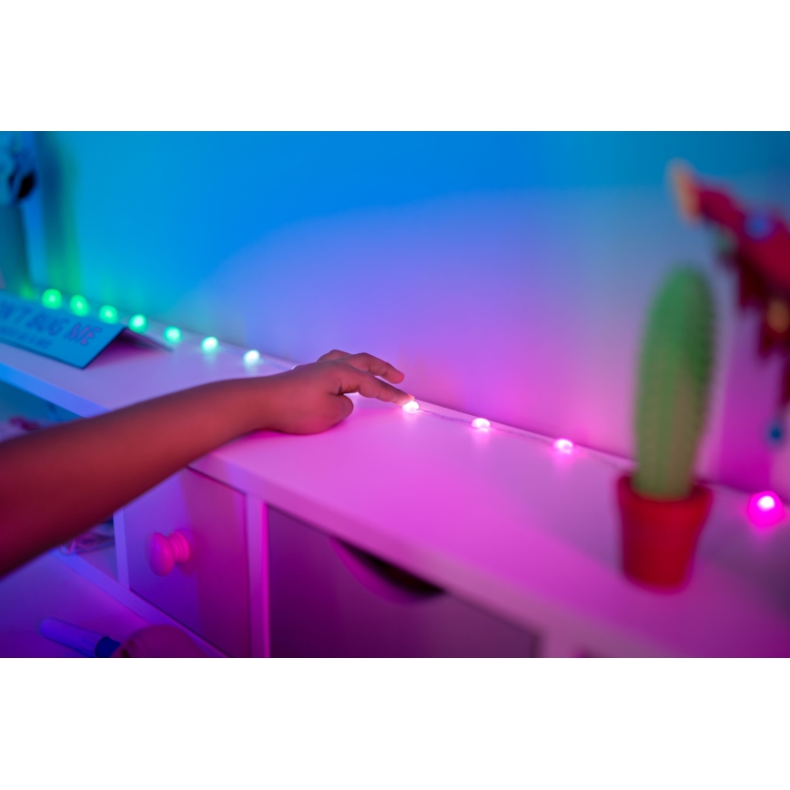 Twinkly - ściemnialny łańcuch LED RGB CANDIES, 100 diod LED, 8 m, USB, Wi-Fi