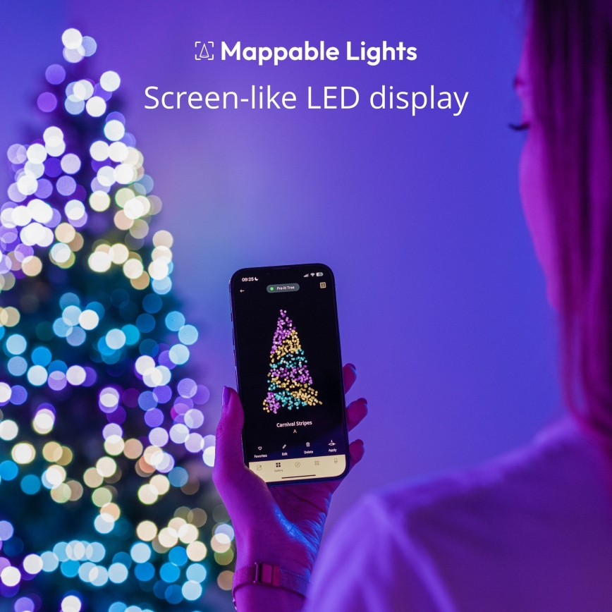 Twinkly - LED RGB Ściemnialny Łańcuch świąteczny CANDIES 100xLED 8 m USB Wi-Fi