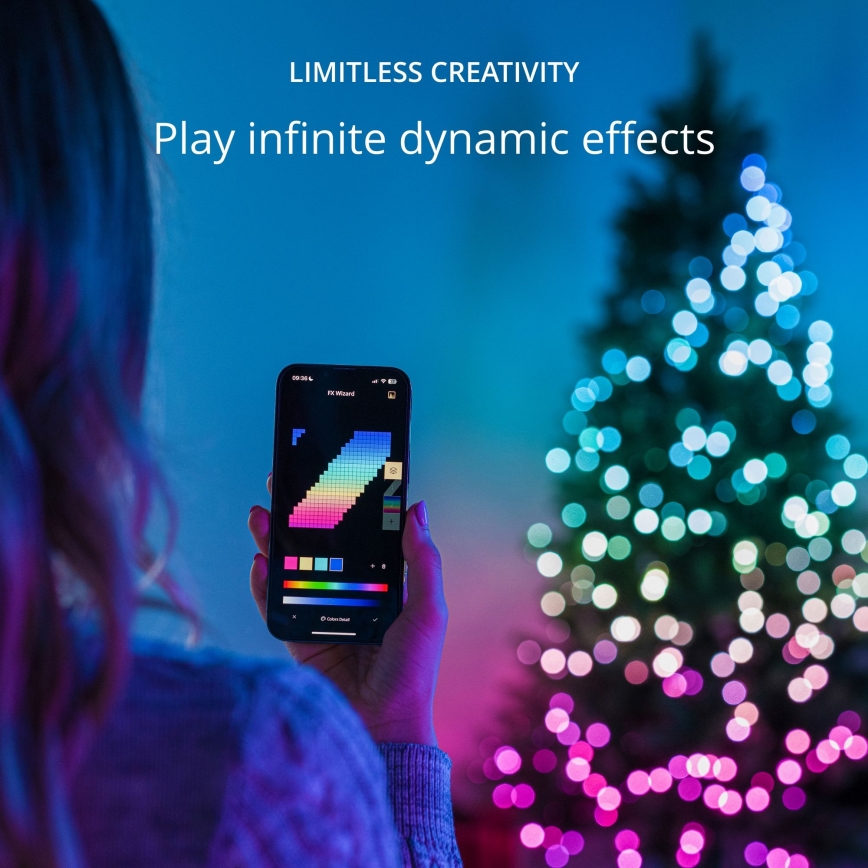 Twinkly - LED RGB Ściemnialny Łańcuch świąteczny CANDIES 100xLED 8 m USB Wi-Fi