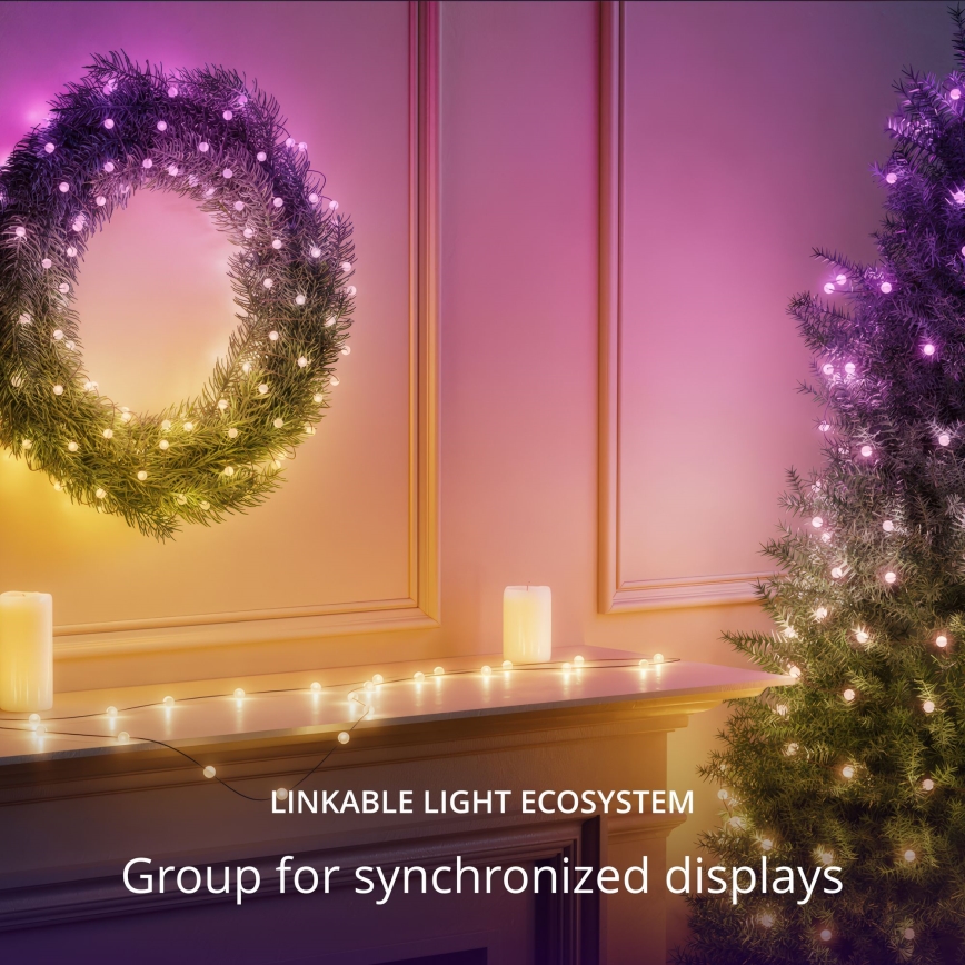 Twinkly - LED RGB Ściemnialny Łańcuch świąteczny CANDIES 100xLED 8 m USB Wi-Fi