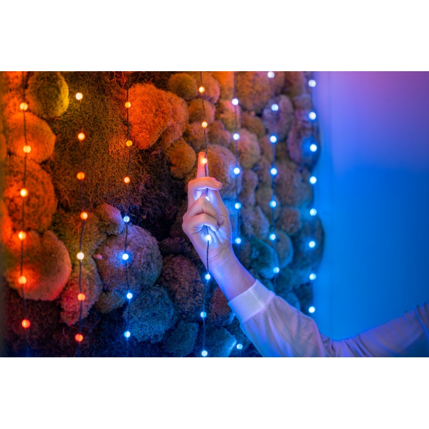 Twinkly - LED RGB Ściemnialny łańcuch bożonarodzeniowy CANDIES 100xLED 8 m USB Wi-Fi